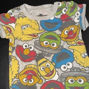 Sesame Street Gray Tee Onesie